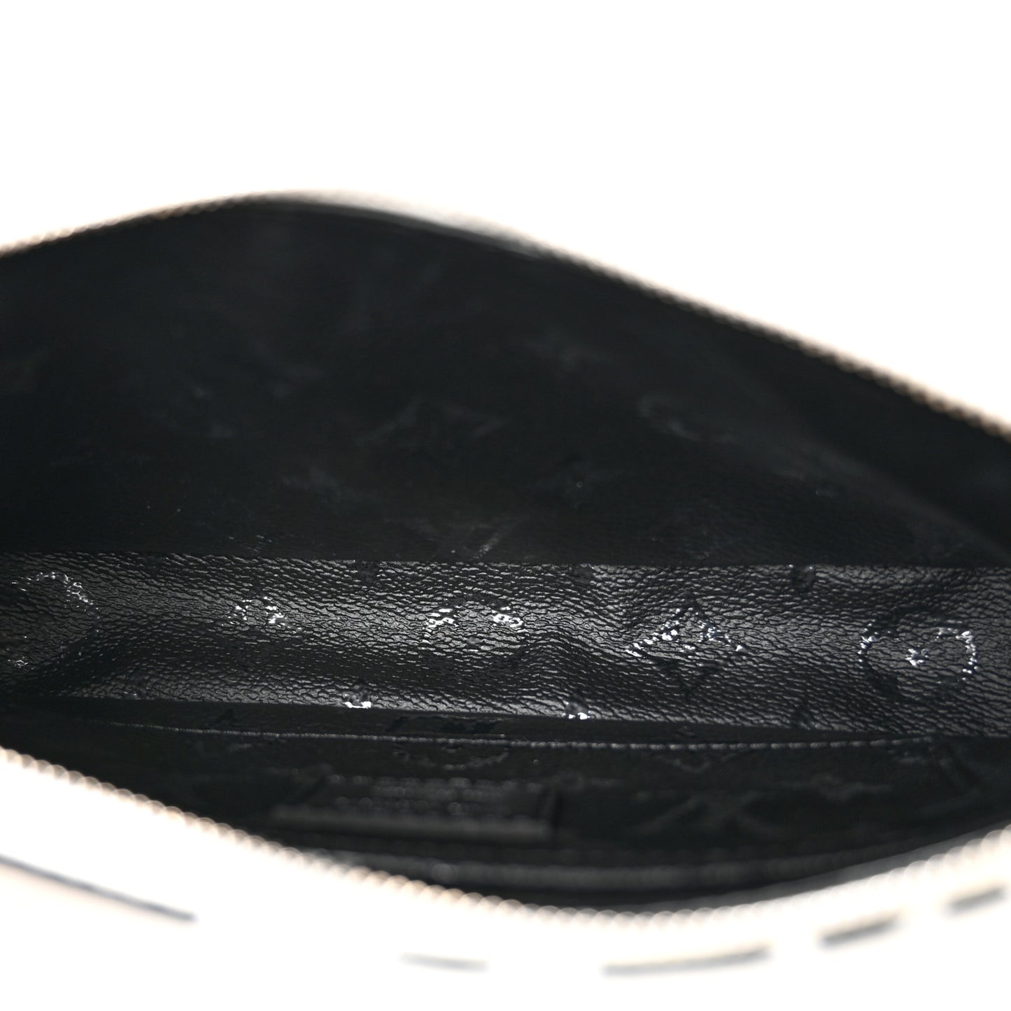 X UF Tufted Monogram Pochette Accessories White Black