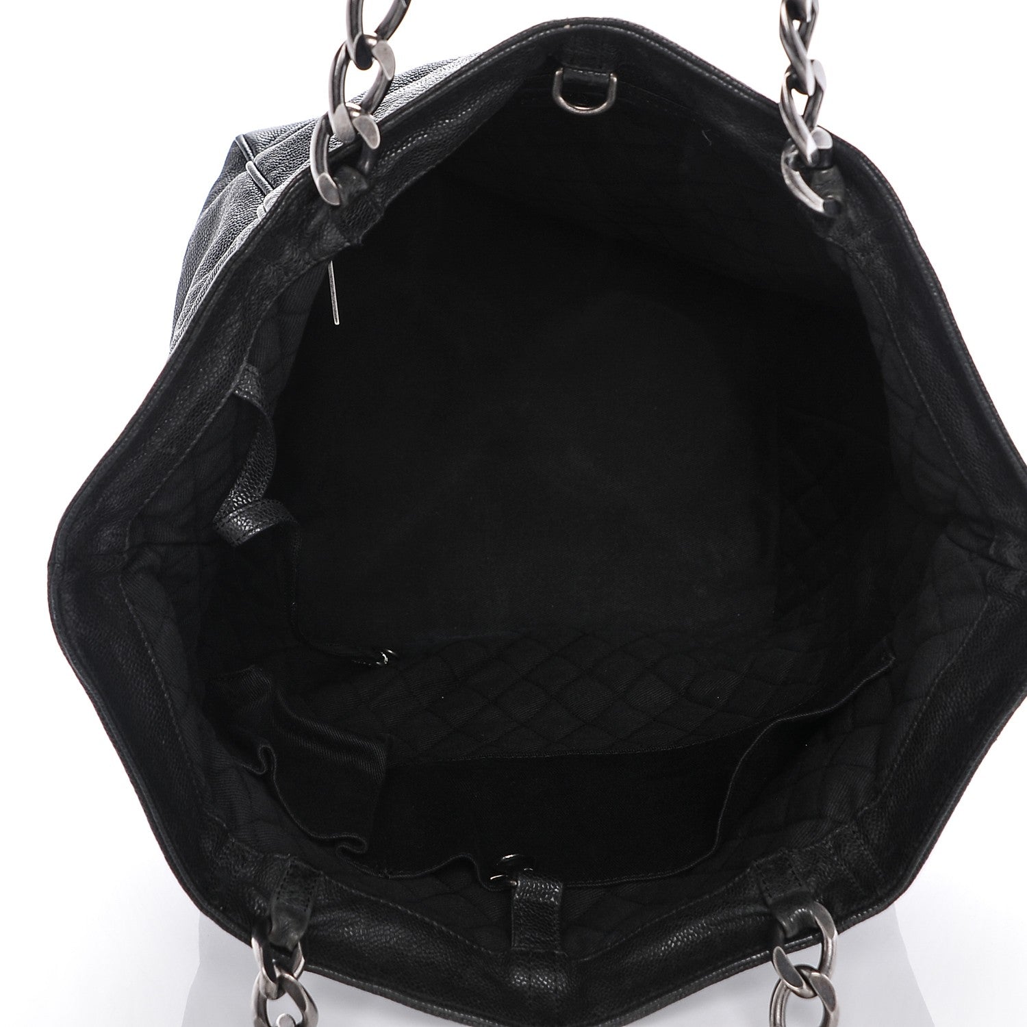 Chanel Distressed Caviar Outdoor Ligne Tote Black 6 of 9