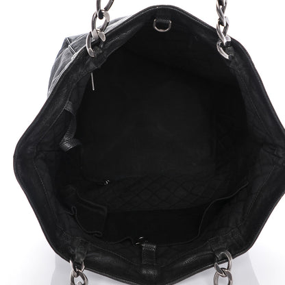 Chanel Distressed Caviar Outdoor Ligne Tote Black 6 of 9