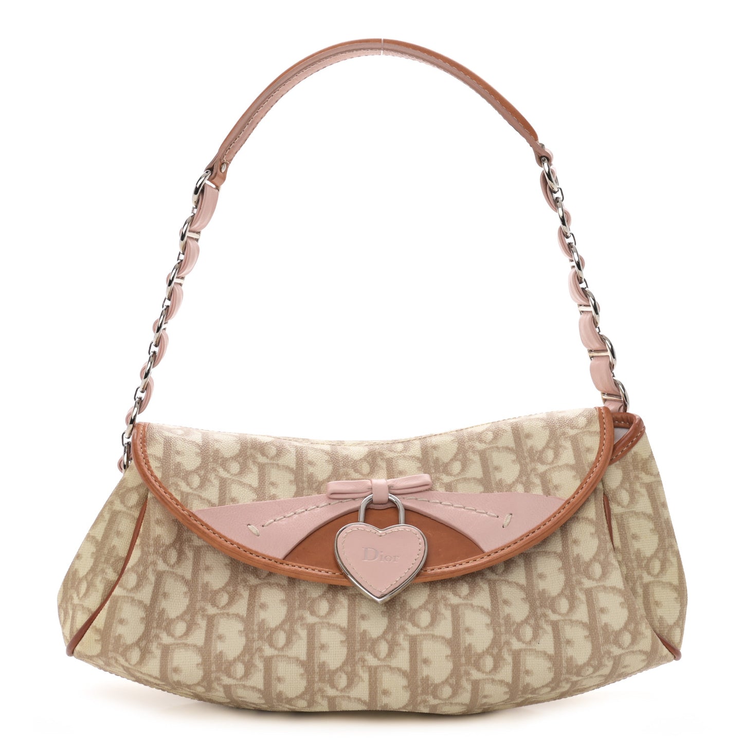Monogram Romantique Trotter Flap Bag Beige Rose Clair