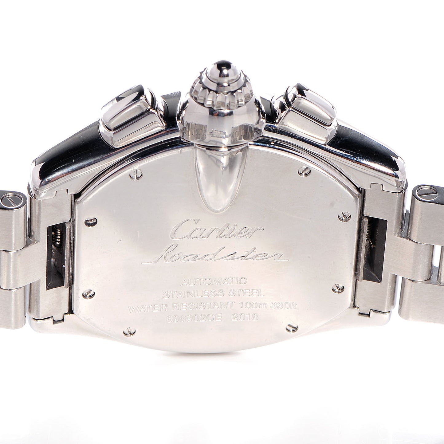 Stainless Steel 42mm Roadster Chronograph Automatic Watch Black