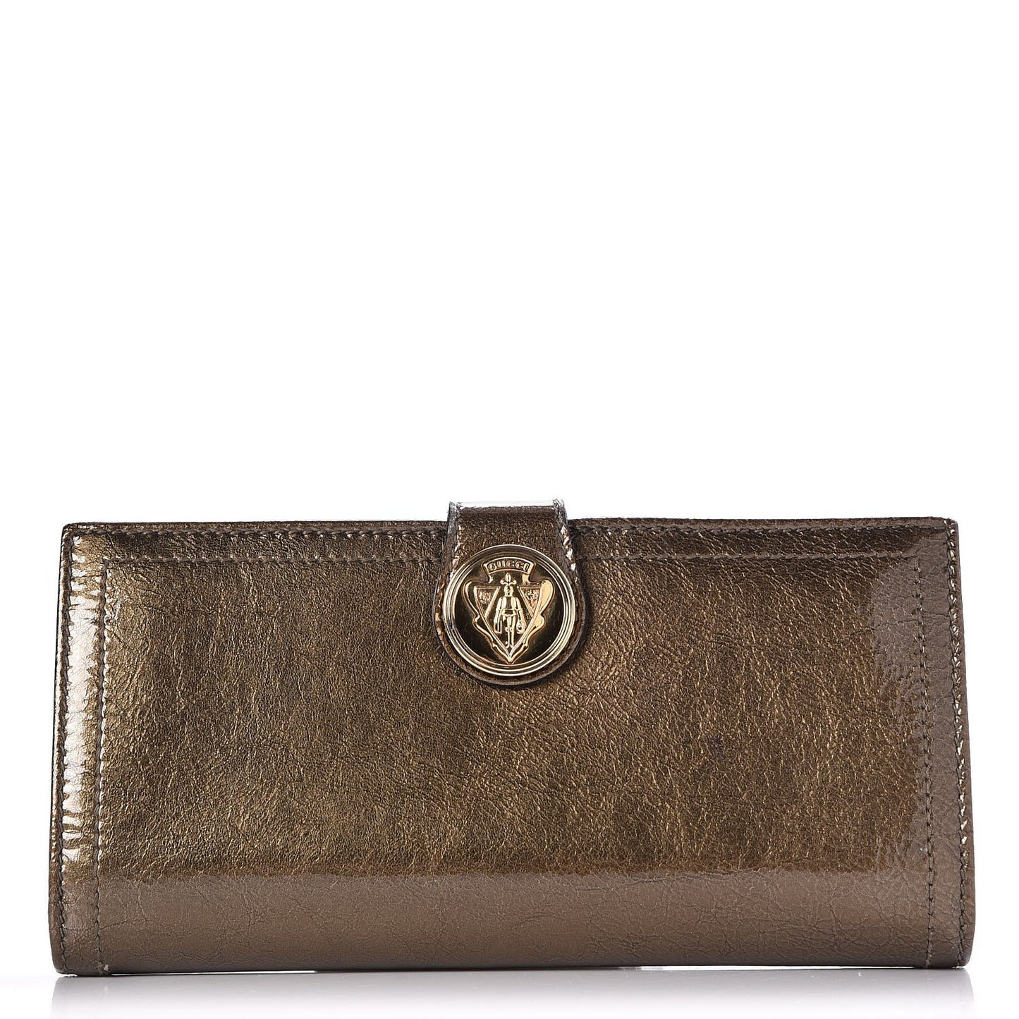 Patent Hysteria Continental Wallet Gold