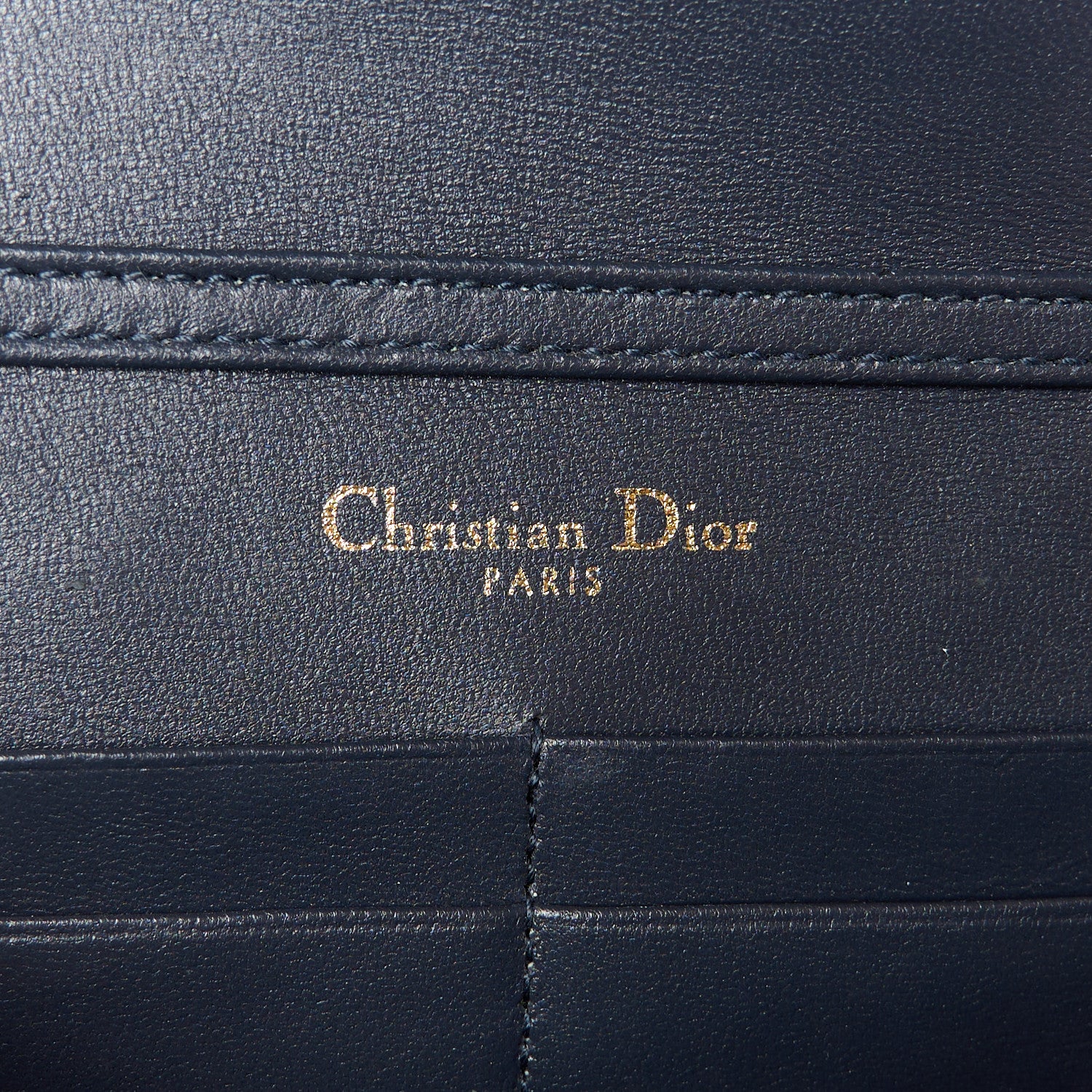 Christian Dior Metallic Patent Micro-Cannage Diorama Wallet on Chain Pouch Silver 6 of 10
