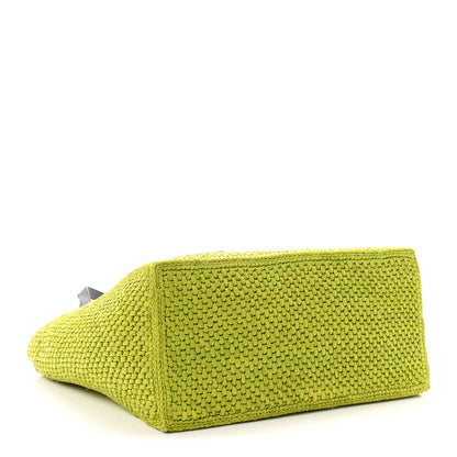 Loewe X PAULA'S IBIZA Raffia Medium  Font Tote Meadow Green 4 of 10