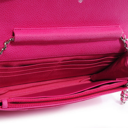 Chanel Iridescent Caviar Wallet on Chain WOC Hot Pink 7 of 8
