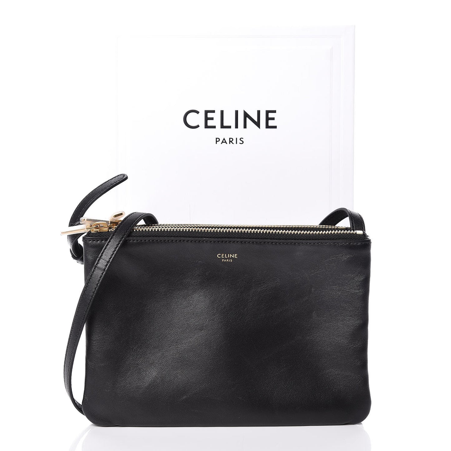 Lambskin Small Trio Crossbody Bag Black