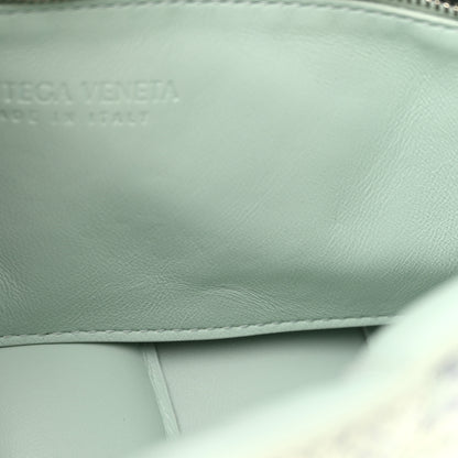 Bottega Veneta Goatskin Python Embossed Padded Cassette Crossbody Bag Dew Black Silver 11 of 13