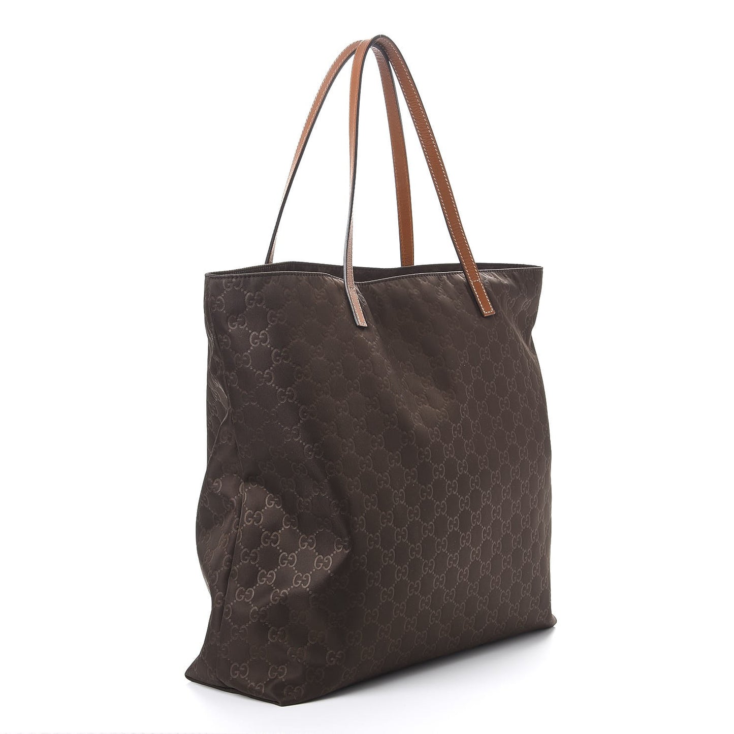 Nylon Monogram Large Tote Cocoa Brown