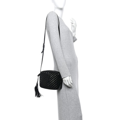 Saint Laurent Patent Calfskin Matelasse Monogram Lou Camera Bag Black 2 of 10