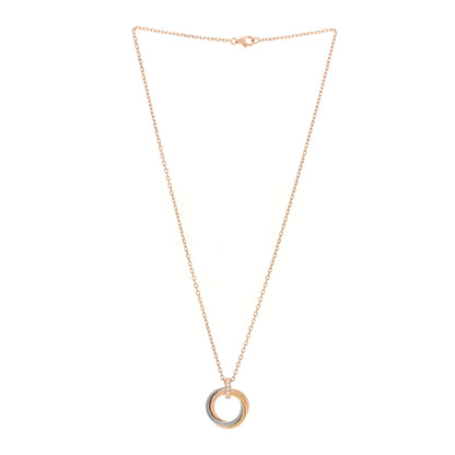 Cartier 18K Pink White Yellow Gold Diamond Trinity Pendant Necklace 3 of 5