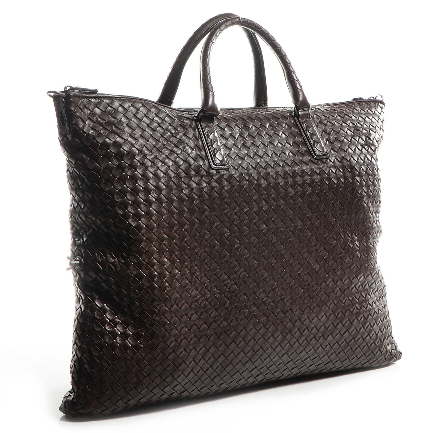 Nappa Intrecciato Convertible Bag Ebano