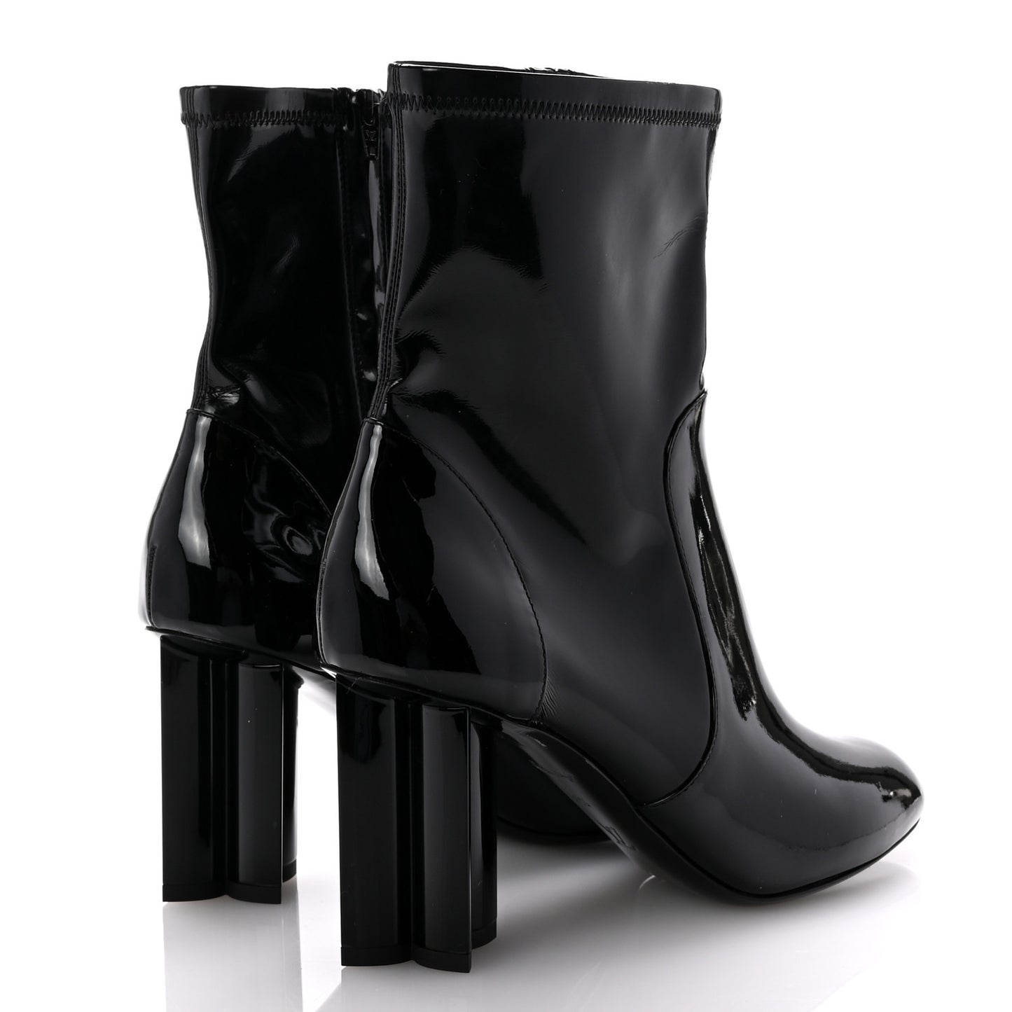 Patent Silhouette Ankle Boots 38.5 Black