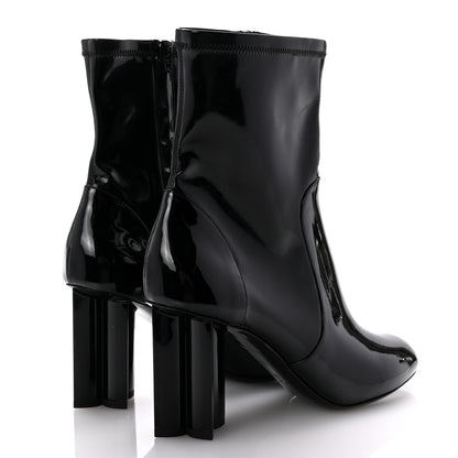 Louis Vuitton Patent Silhouette Ankle Boots 38.5 Black 4 of 7