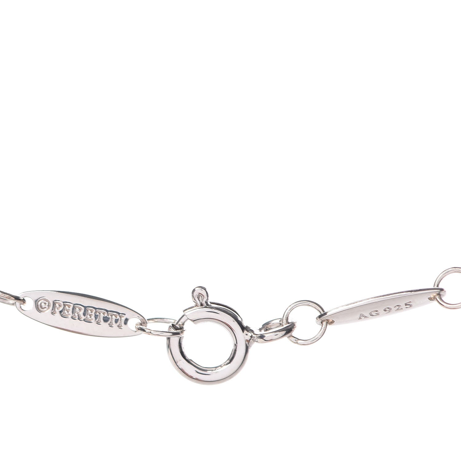 Tiffany Sterling Silver Diamond .17ct Elsa Peretti Diamonds by the Yard Pendant Necklace 5 of 7