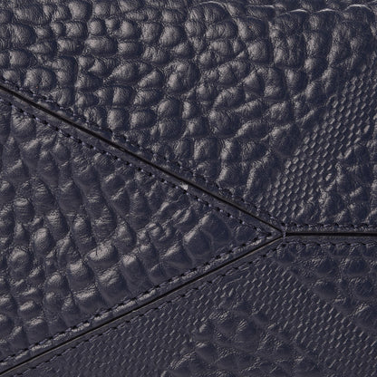 Burberry Heritage Grain Check Embossed Medium Dewsbury Tote Blue Carbon 10 of 10