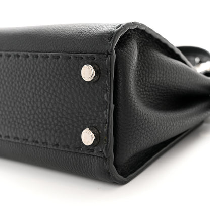 Fendi Cuoio Romano Selleria Bi-Color Mini Peekaboo Iconic Satchel Black Mou 11 of 12