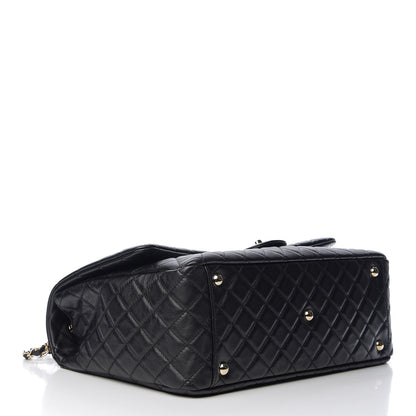 Chanel Calfskin Quilted XXL Travel Flap Bag Black 3 of 10