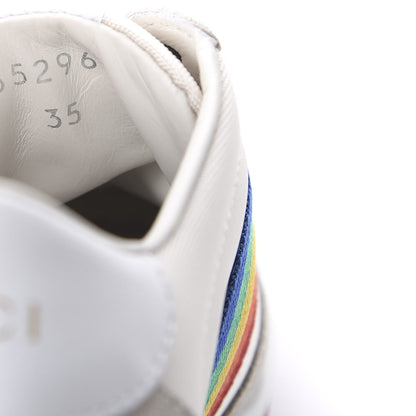 Gucci Suede Rainbow Womens G74 Sneakers 35 White 8 of 9