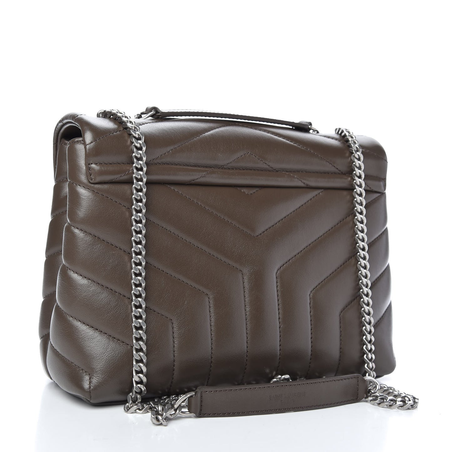 Calfskin Y Quilted Monogram Small Loulou Chain Satchel Faggio