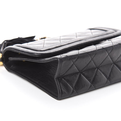 Chanel Lambskin Quilted Tassel Camera Case Black 10 of 11