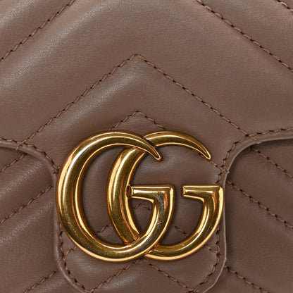 Gucci Calfskin Matelasse Super Mini GG Marmont Shoulder Bag Porcelain Rose 13 of 13