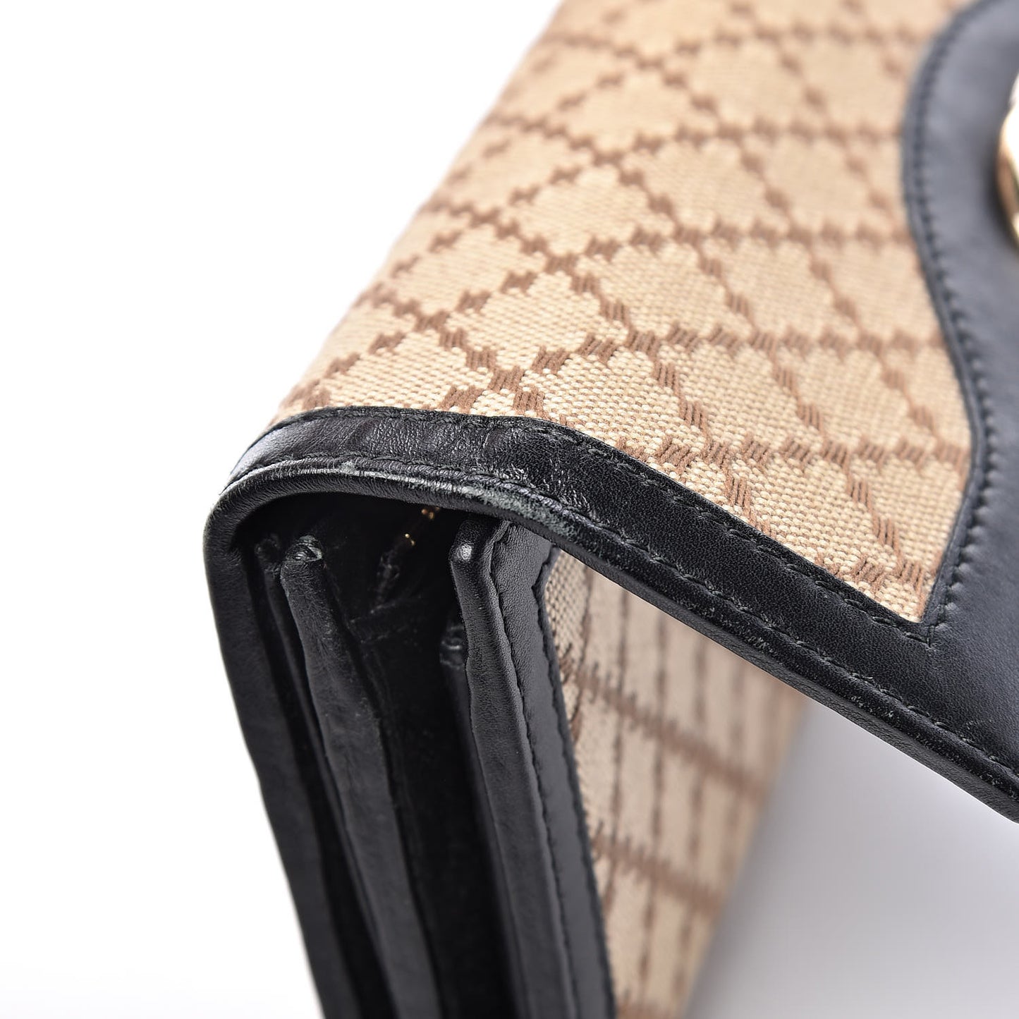 Diamante Interlocking G Continental Wallet Brown