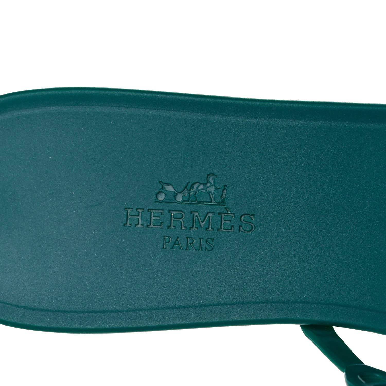 Hermes Rubber Chaine d'Ancre Rivage Sandals 38 Vert d'Ete 7 of 8