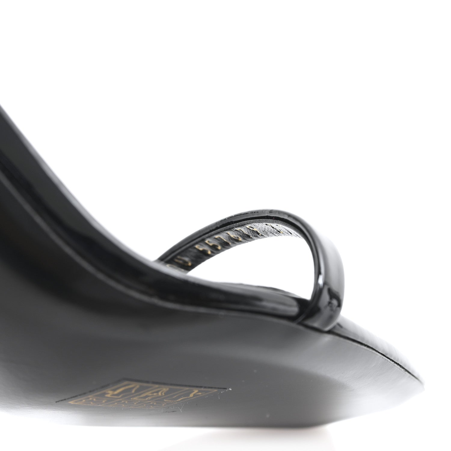 Saint Laurent Vernice Chiffon Opyum 85 Sandals 37 Black 9 of 10