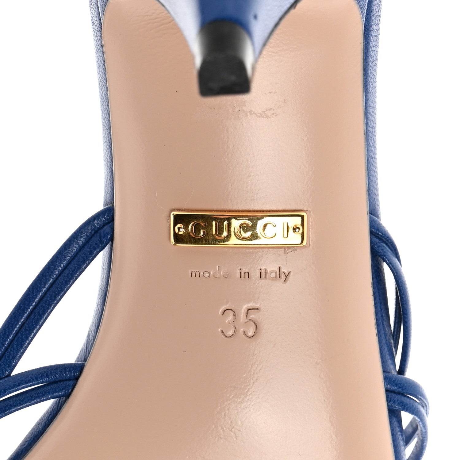 Gucci Malaga Kid Crystal GG 55mm Sandals 35 Blue 7 of 7