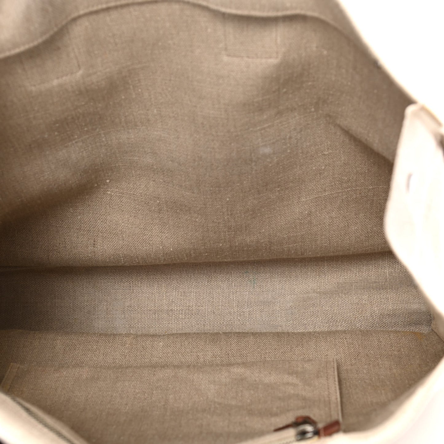 Linen Calfskin Rive Gauche Tote Tan