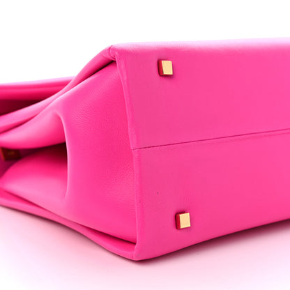 Valentino Garavani Nappa Tonal Monochrome One Stud Top Handle Bag Pink PP 9 of 11