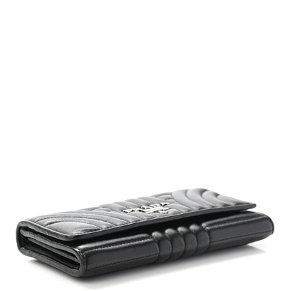 Prada Soft Calfskin Diagramme Continental Wallet Black 4 of 8