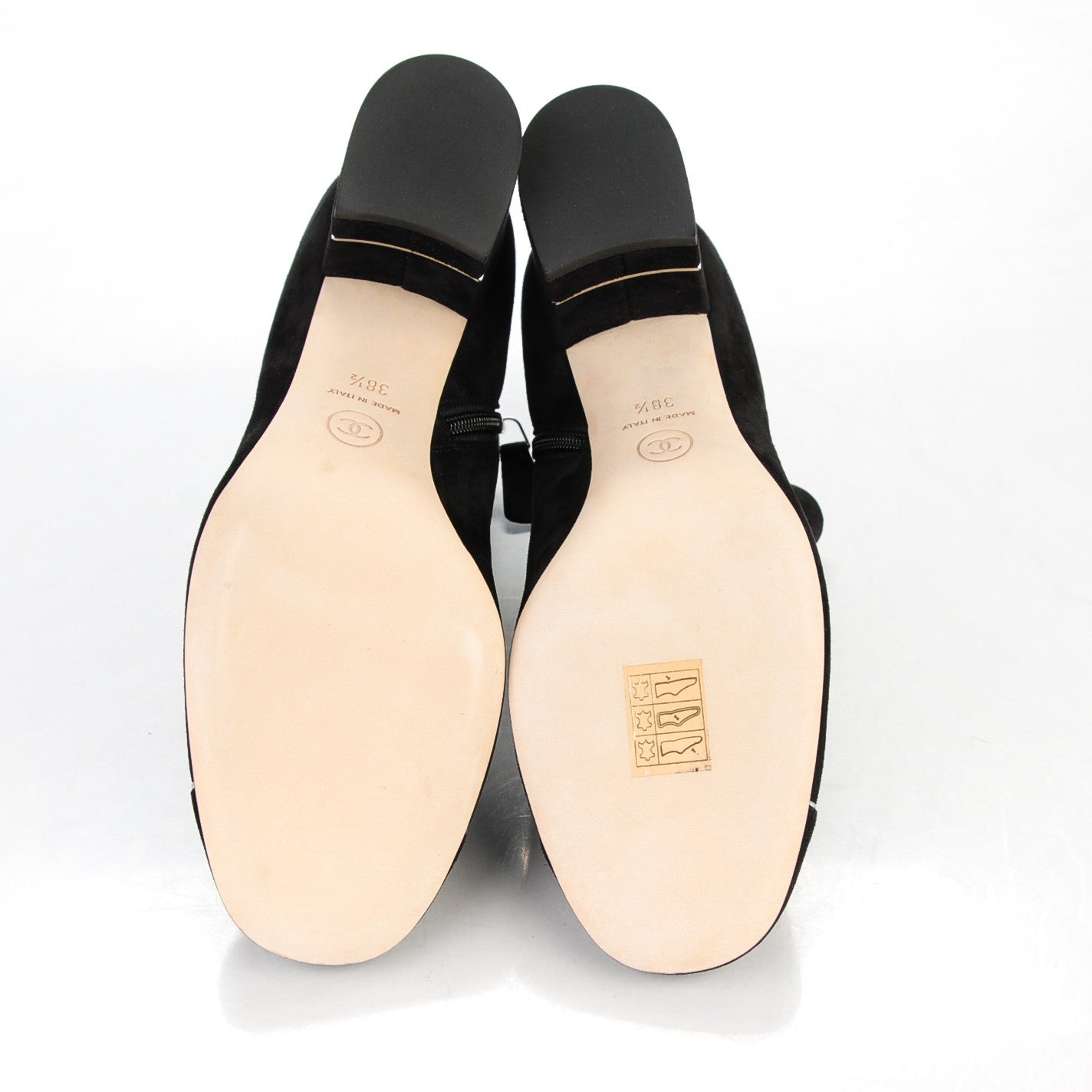 Chanel Suede Calfskin Short Boots 38.5 Black 5 of 8