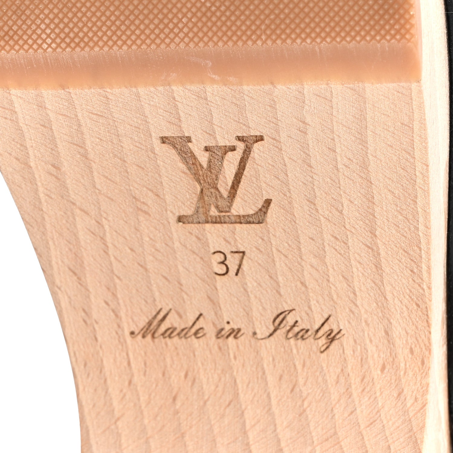 Louis Vuitton Calfskin Patent Monogram Cottage Clog Mules 37 Black 7 of 9