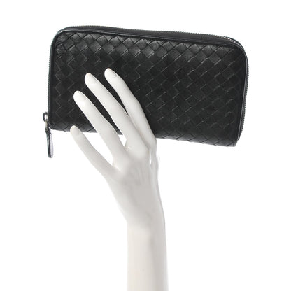 Bottega Veneta Nappa Intrecciato Zip Around Wallet Black 2 of 7