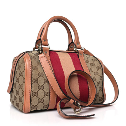 Gucci Monogram Vintage Web Small Boston Beige 3 of 9