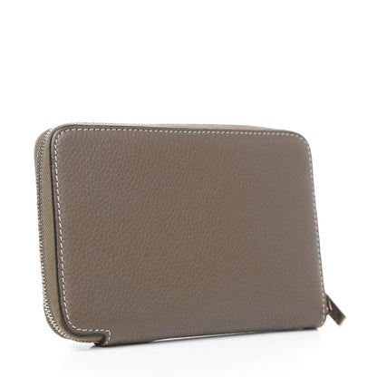 Celine Drummed Calfskin Zip Around Multifunction Wallet Souris 3 of 8