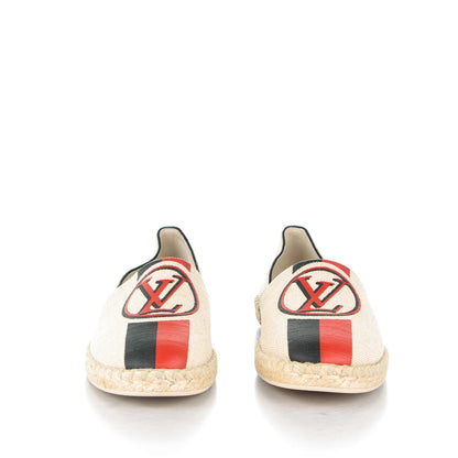 Louis Vuitton Canvas Postcard Espadrille Flats 40 Ecru 2 of 7