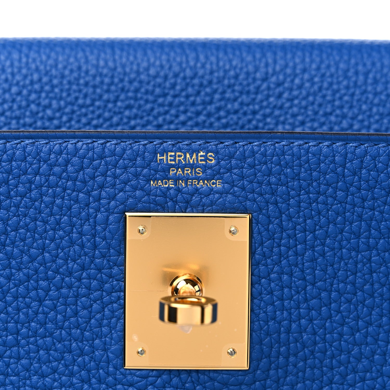 Hermes Togo Kelly Retourne 28 Bleu France 5 of 9