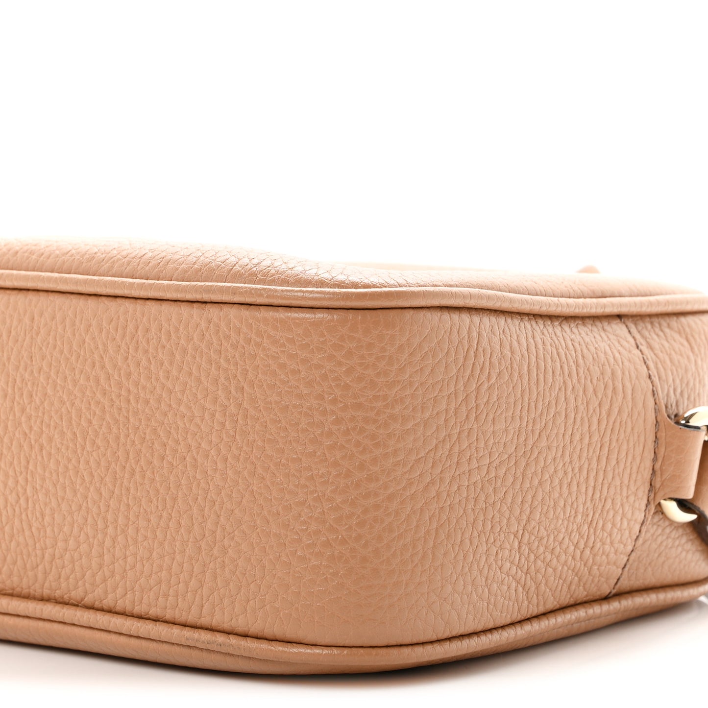 Pebbled Calfskin Small Soho Disco Bag Camelia