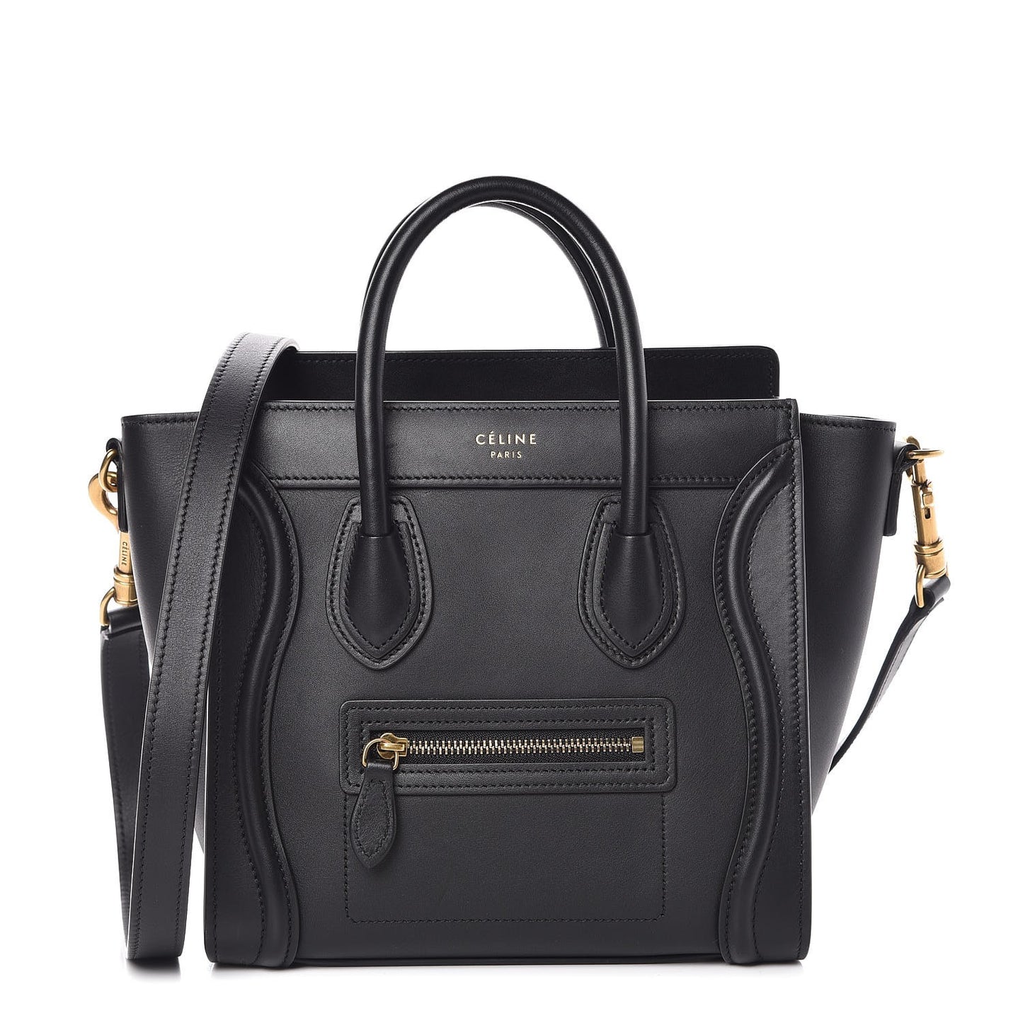 Smooth Calfskin Nano Luggage Black