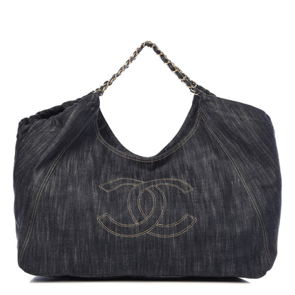 Chanel Denim XL Coco Cabas Tote Dark Blue 1 of 10