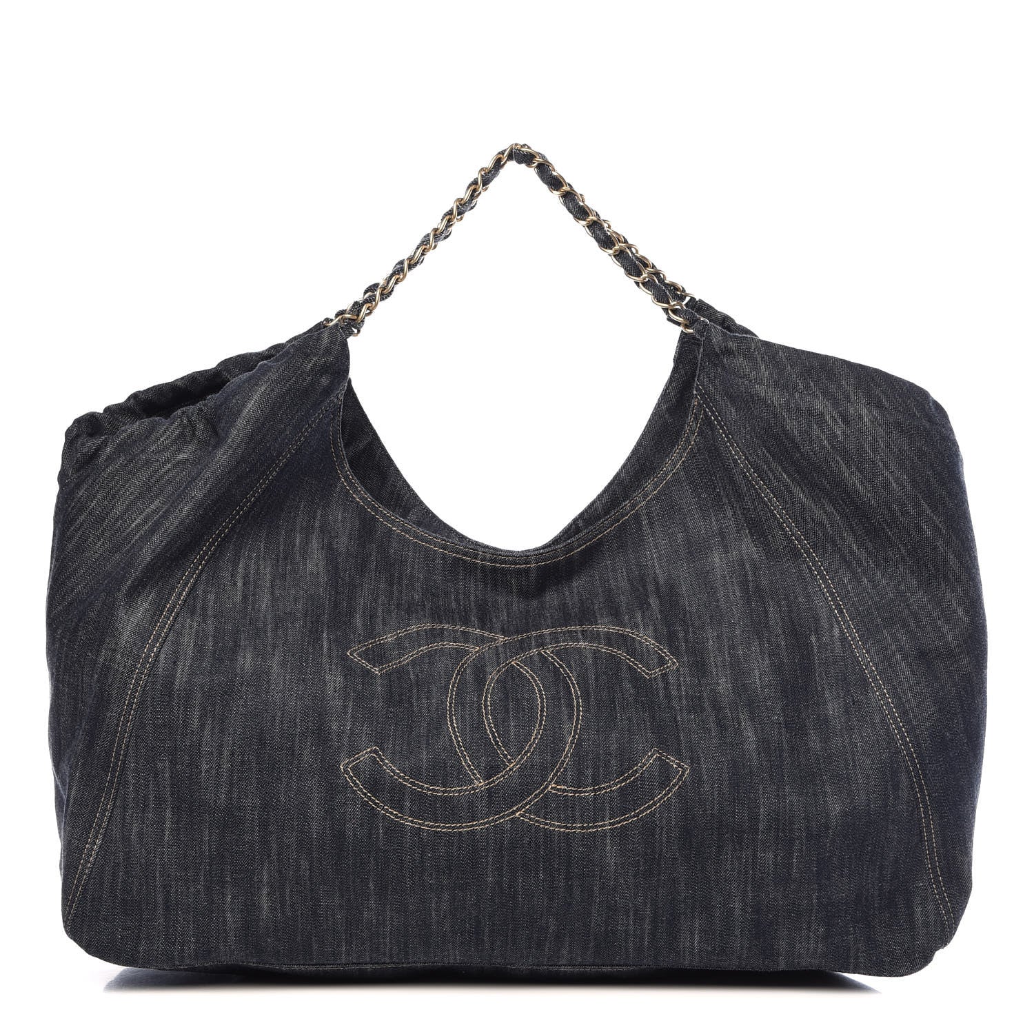 Chanel Denim XL Coco Cabas Tote Dark Blue 1 of 10