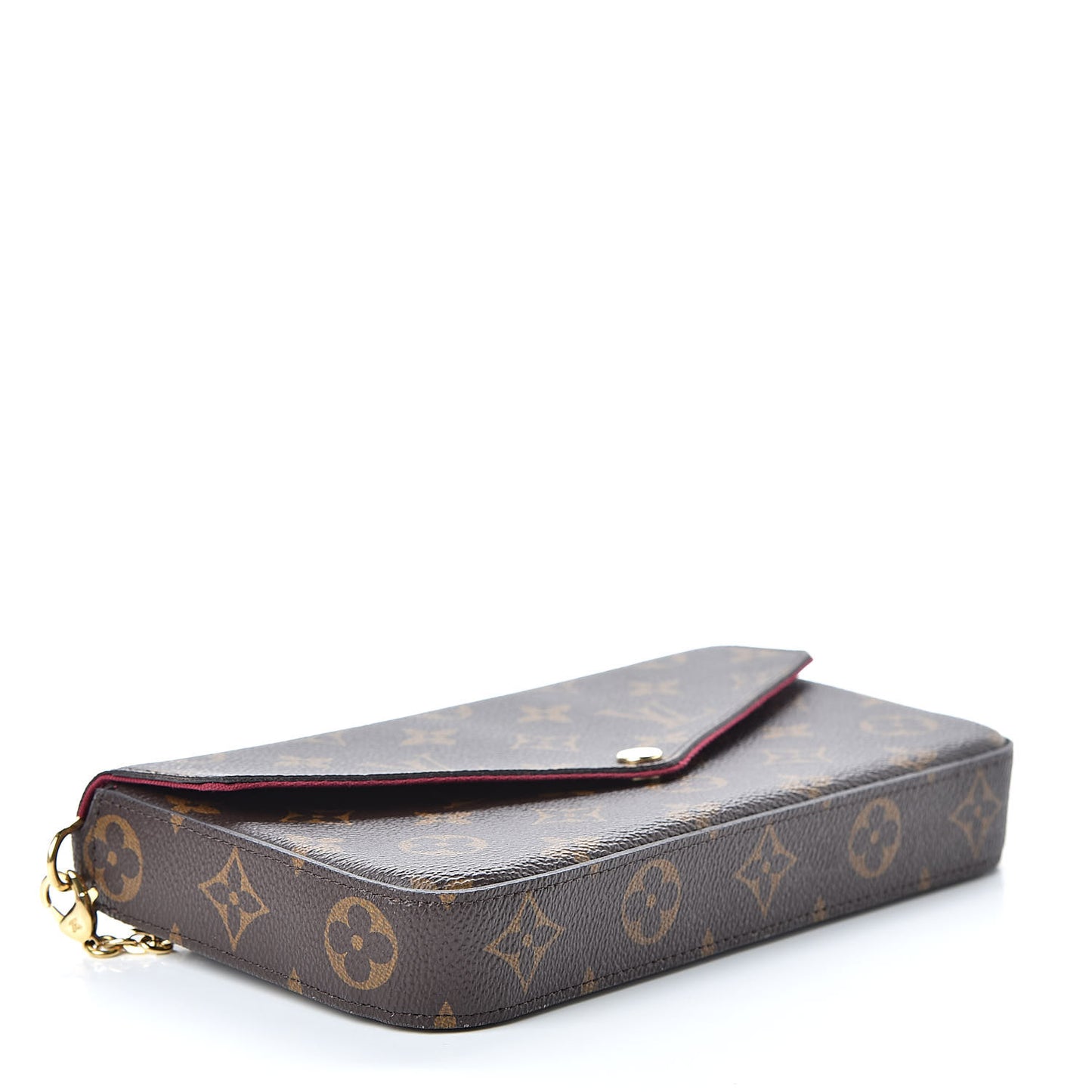 Monogram Pochette Felicie Chain Wallet Fuchsia