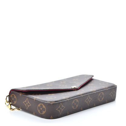 Louis Vuitton Monogram Pochette Felicie Chain Wallet Fuchsia 5 of 13