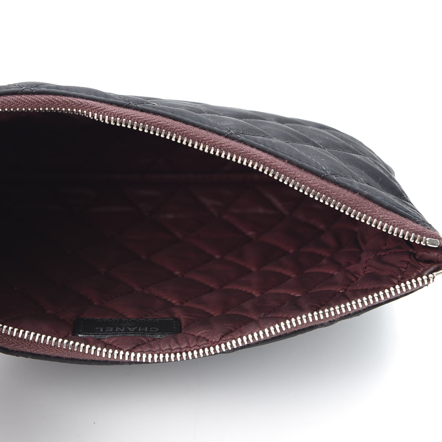 Chanel Nylon Quilted Medium Cosmetic Case Black 4 of 8