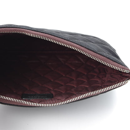 Chanel Nylon Quilted Medium Cosmetic Case Black 4 of 8