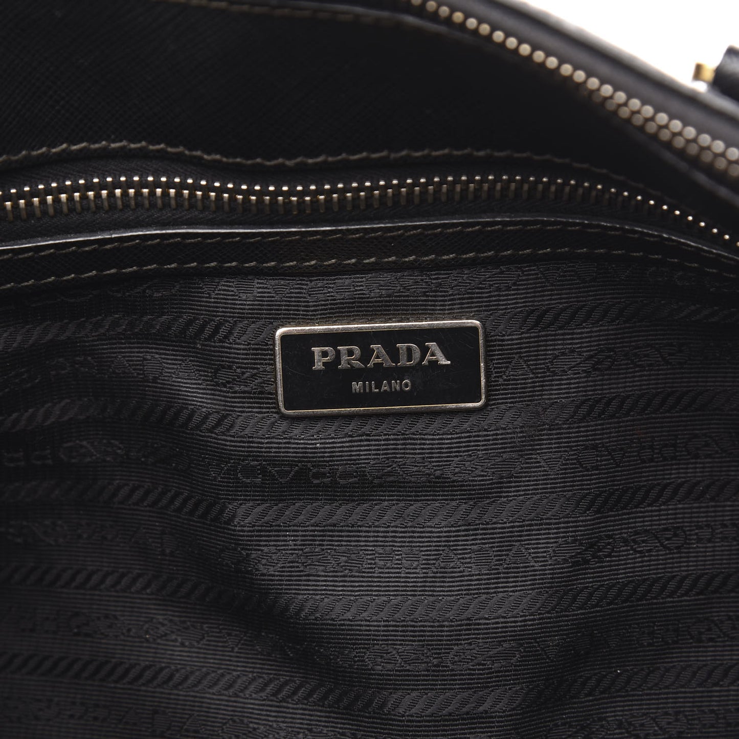Saffiano Small Galleria Double Zip Tote Black