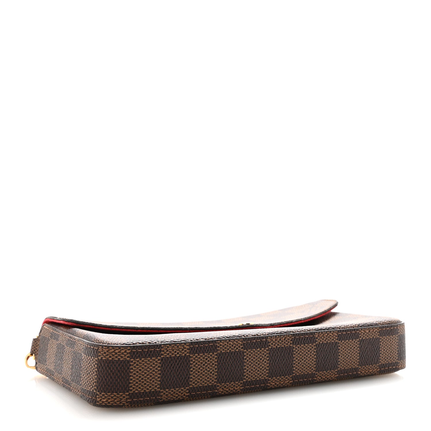 Louis Vuitton Damier Ebene Pochette Felicie Chain Wallet 4 of 10