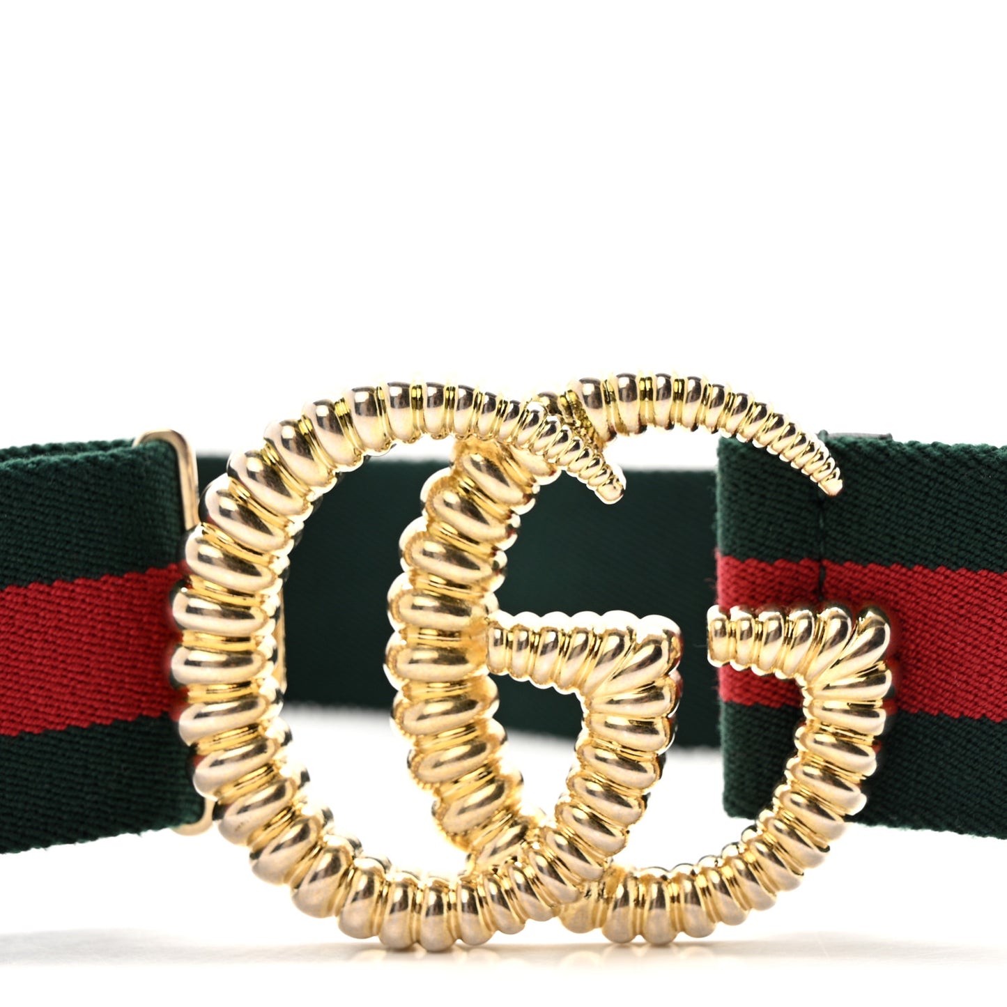 Canvas Torchon Double G Web Belt 85 34 Verde